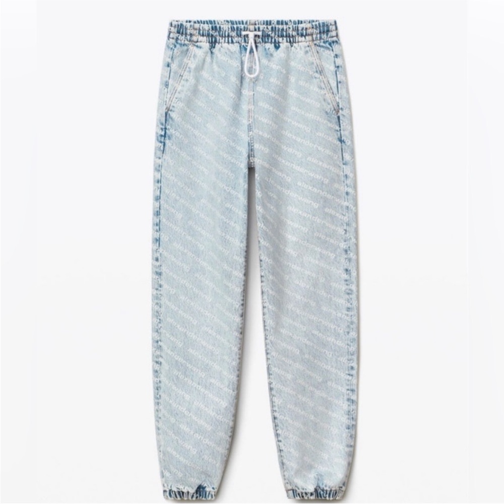 Alexander Wang Jeans Light Blue Denim Joggers
